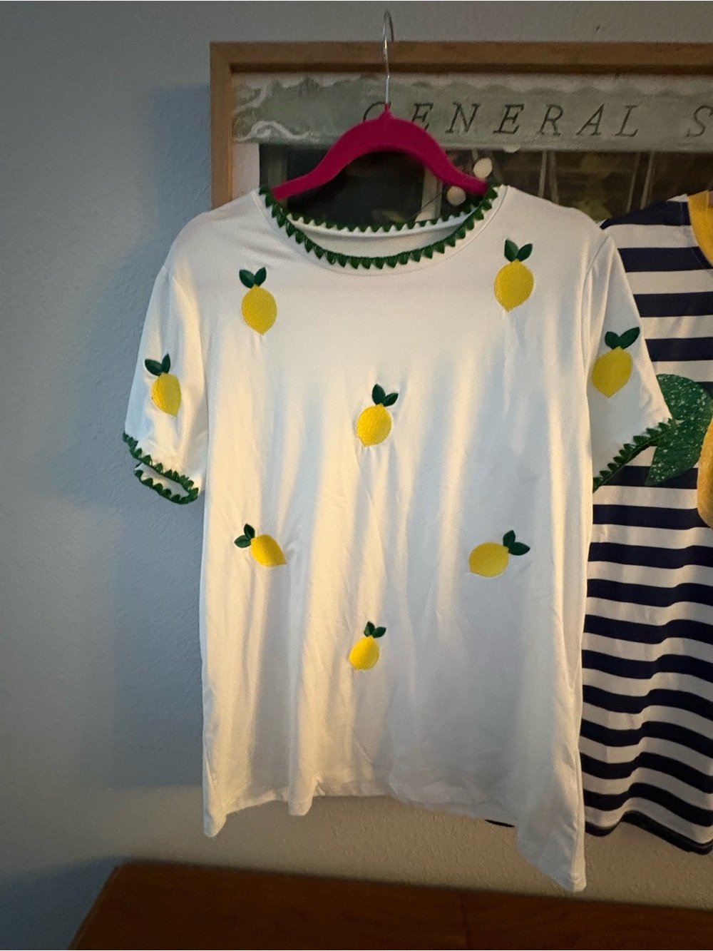 Two Lemon Graphic Tee - White & Navy - Picture 2 of 6